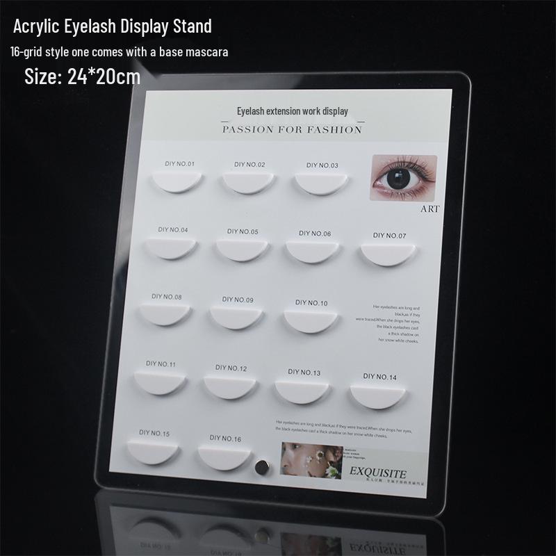 Eyelash Palette and Display Case - Dustproof Acrylic Showcase for Grafted Eyelashes