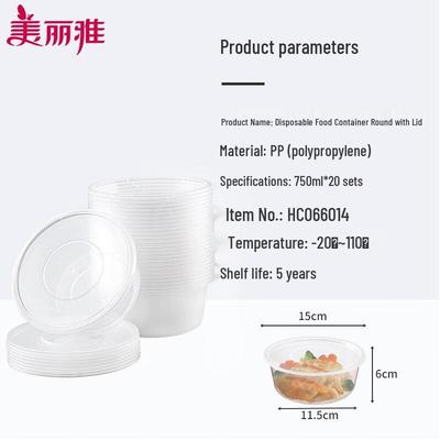 Disposable Microwaveable Plastic Food Containers with Lids