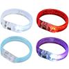12 Peças Pulseiras de Festa Luminosas Acrílico LED Pulseiras de Pulso Para Crianças Adultos Concertos Festivais Atividades Noturnas Efeito Brilhante Multicolor