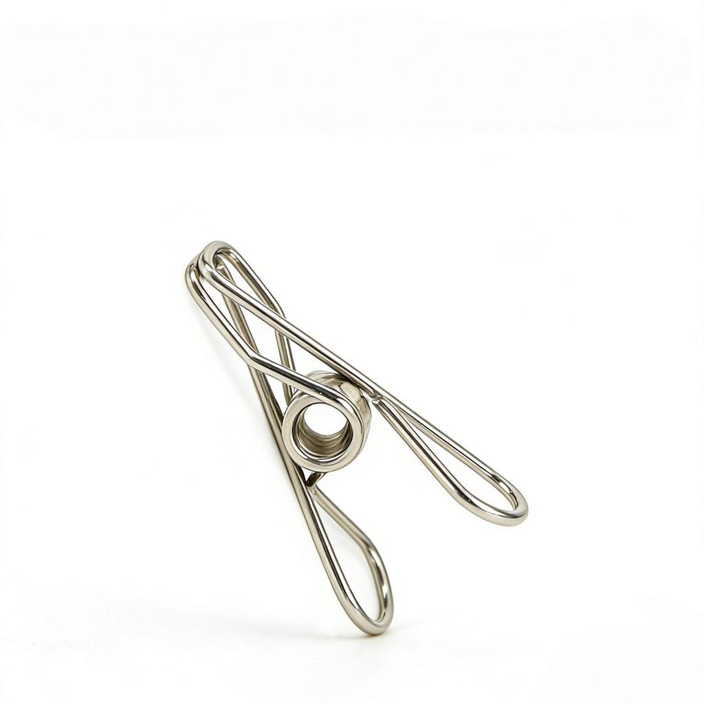 Stainless Steel Clip with Hook for Kitchen, Bathroom, or Clothesline Use - Windproof and Durable Clothes Pin