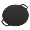 Korean Grill Pan with Non Stick 6 Layer Coating for Gas Cooker Round Double Handle BBQ Griddle for