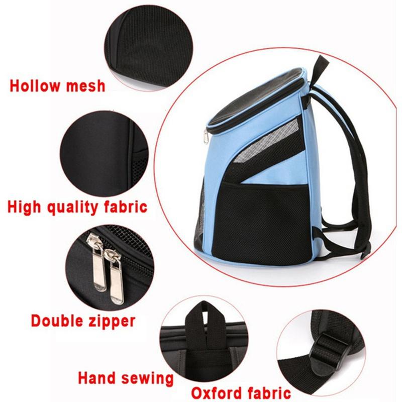 Faltbare Outdoor Tragbare Haustiertasche Atmungsaktives Netz Katzen- und Hunde Brust-Rucksack Brusttasche Haustierbedarf