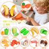 Play Kitchen Toy Set with Realistic Cutting and Educational Toy for Birthday Preschool Entry Gift for Boys and Girls 69-Piece Ingredients, Play,