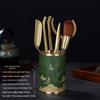 Handton Lacquered Brass Tea Ceremony Tool Set