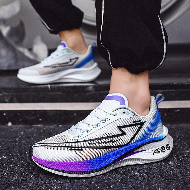 New running shoes for male and female couples summer breathable Professional racing student sports ultralight sports