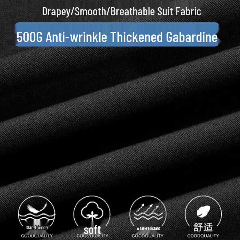 Women's Black High-Waisted Wide-Leg Suit Trousers