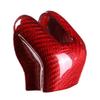 Red Carbon Fiber Full Coverage Car Gear Shift Knob Cover