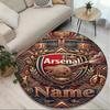 Custom Name Personalized Arsenal F.C Print Round Rug, Versatile Home Decor Carpet, for Playroom, Apartment, Balcony, Entryway, Hallway Gift