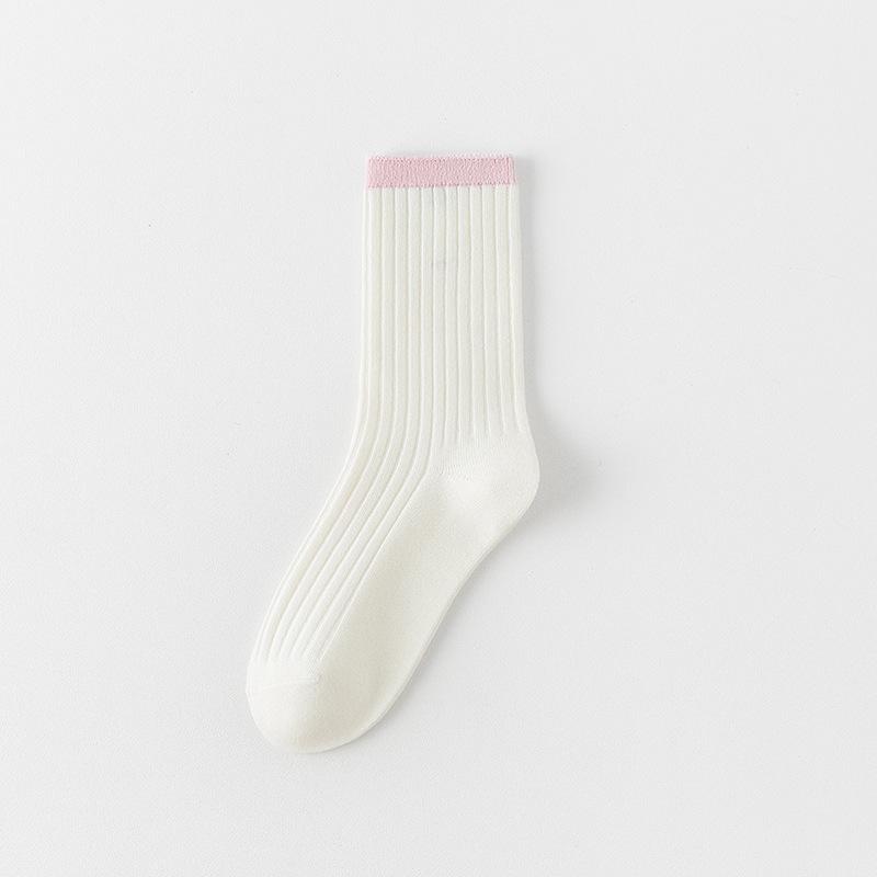 Female Autumn Style Color Luokou College Wind Tube Pile Pile Cotton Socks