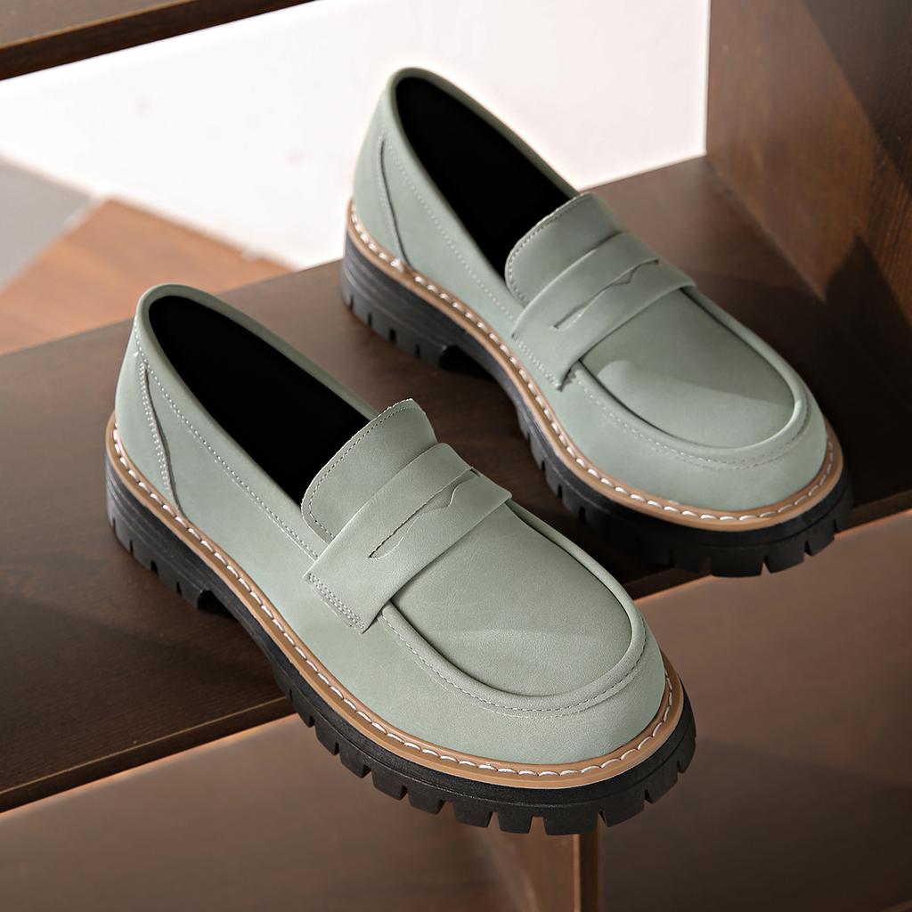 Fashion 2025 Shoes Women Plus Size Loafers Women British Style Platform Shoes Office Ladies Light Casual Designer Shoes Zapatos De Mujer