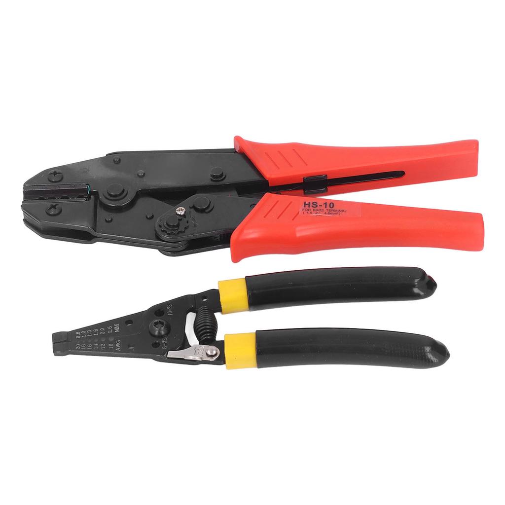 Ratchet Wire Crimping Tool Kit Stainless Steel Wire Stripper with Automatic Release Device and