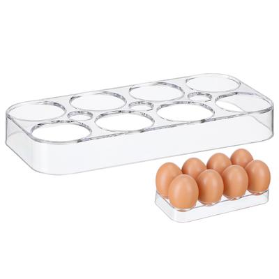 Egg Storage Container with 8 Slots Freezer Holder Tray Organizer for Refrigerator Kitchen Egg Case Veggie Box