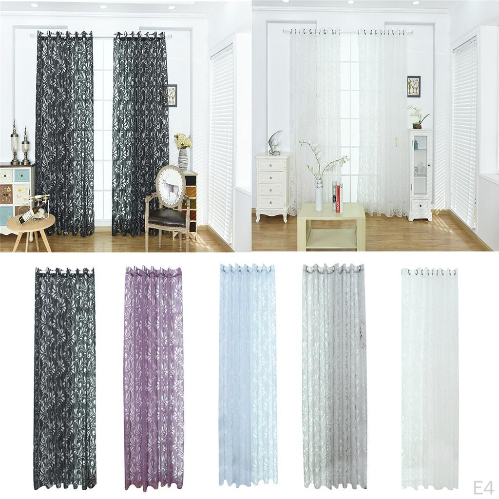 Grommet Floral Textured Bay Window