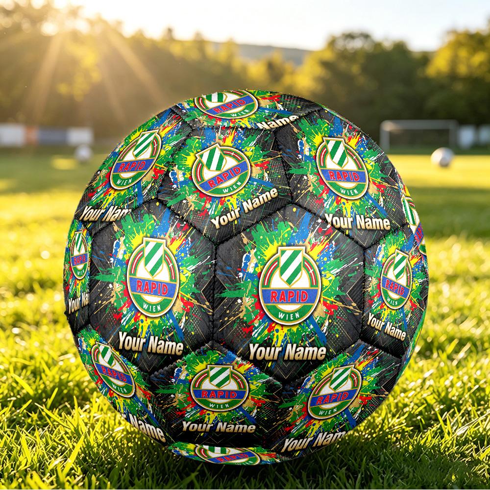 Personalized Size 5 Football Rapid Wien FC Pattern Outdoor Game Sports Ball Gift