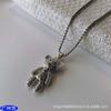 Titanium Steel Diamond-Encrusted Bear Necklace Hip-Hop Couple Alloy Pendant Pendant Personalized Men'S And Women'S Sweater Chain