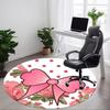 1pc Pink Bow Flowers Chair Carpet for Office, Non-slip, Soft and Durable Office Rug for Interior Decoration, Perfect for Office Yy260325096
