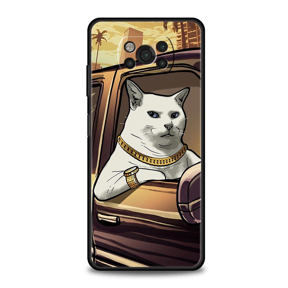 

Phone Case for Xiaomi Poco F7 F6 F5 F4 F3 X7 X6 X5 X4 X3 NFC M4 C51 C55 GT 5G Soft TPU Cover Capas Cartoon Cat Art Fundas Coque Poco X3 Pro