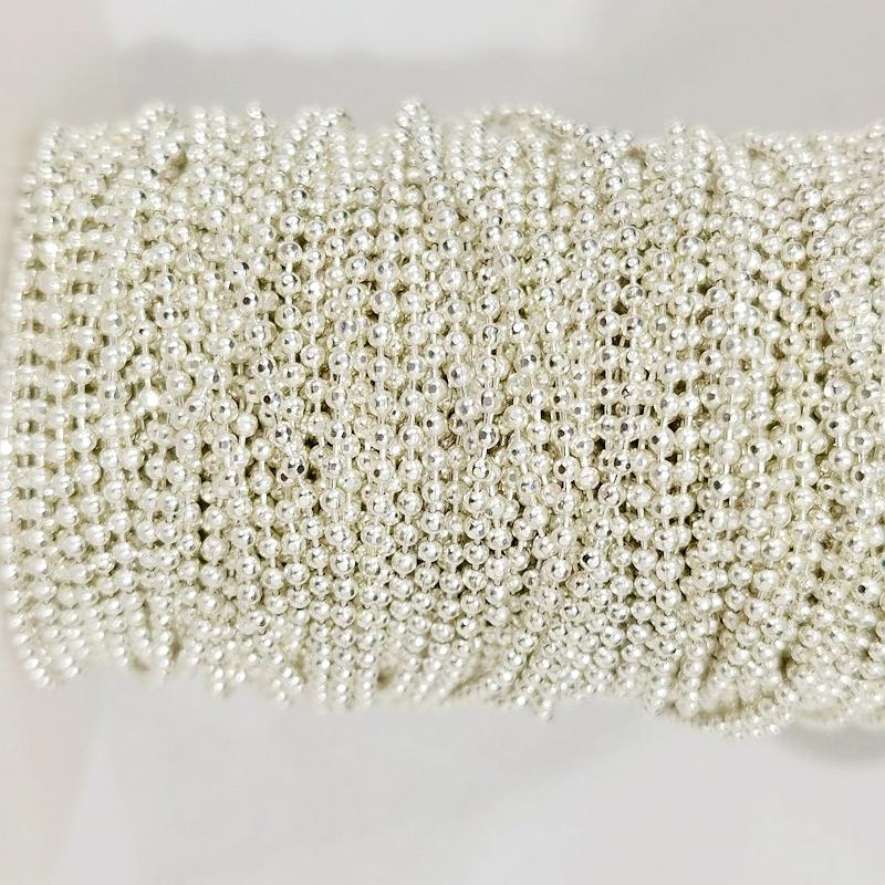 No Fade 2meters 1/1.2/1.5mm Beaded Ball Chain Copper Chains for DIY Bracelet Necklace Jewelry Making Components Supplies