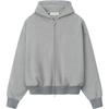 Fear of God Essentials Signature Classic Full Zip Hoodie Concrete Heather Unisex Tops Grey 192SP264783F