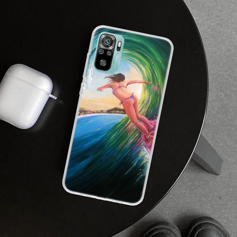 Surf Board Aesthetic Phone Case Cover for Xiaomi Redmi Note 15 14 13 12 11 Pro Plus 14S 12S 11S 11T 11E 10S 10 Customized Fundas