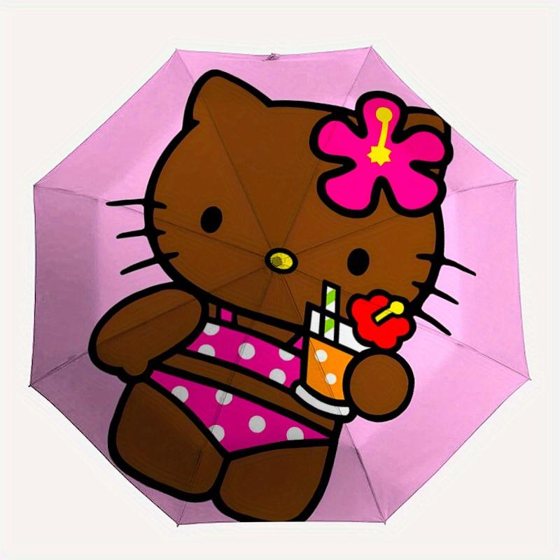 

1pc Hello Kitty Automatic Opening/closing umbrella, Compact Travel Umbrella - - Festive Accessory, Sturdy Ribs yy250807065