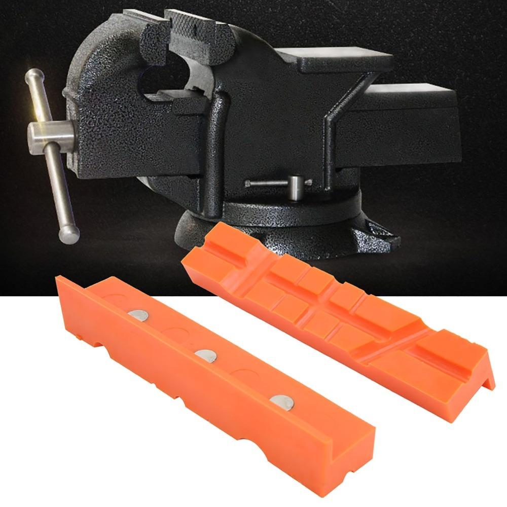 2pcs Nylon Vise Jaw Pads Strong Magnetism Protective Jaw Pads Vise Jaw Covers For Metalworking