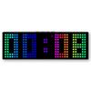 Creative RGB Digital Alarm Clock 24x2.8x7.4cm Wall/Stand with Voice Control & Color Changing Display Clock