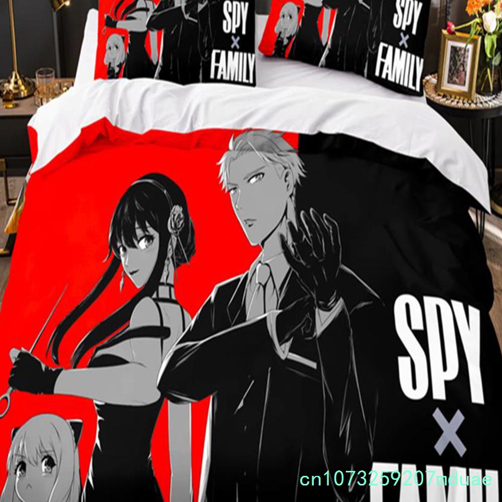 New SPY×FAMILY Anime Comforter Bedding Sets 3Pcs Cartoon Duvet Cover Pillowcase Full Size Queen King Quilt Cover Single Double