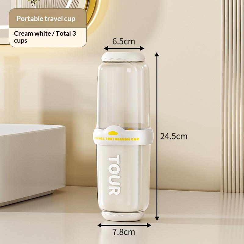 Portable Wash Cup Toothbrush Cup Mouthwash Cup Toothbrush Household Set Tooth Cylinder Toothbrush Toothpaste Storage Box