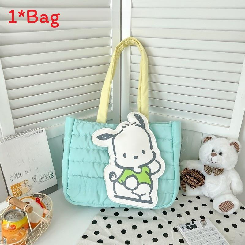 Cute Bunny Canvas Tote Bag With Magnetic Closure For Daily Use And Students