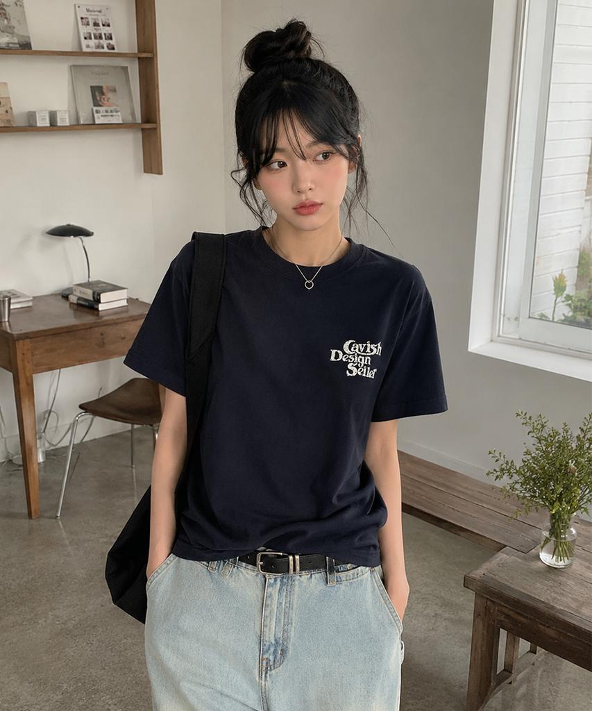CAVISH Star Seller Logo Ss Tee Navy(Cv2Gmut527A)