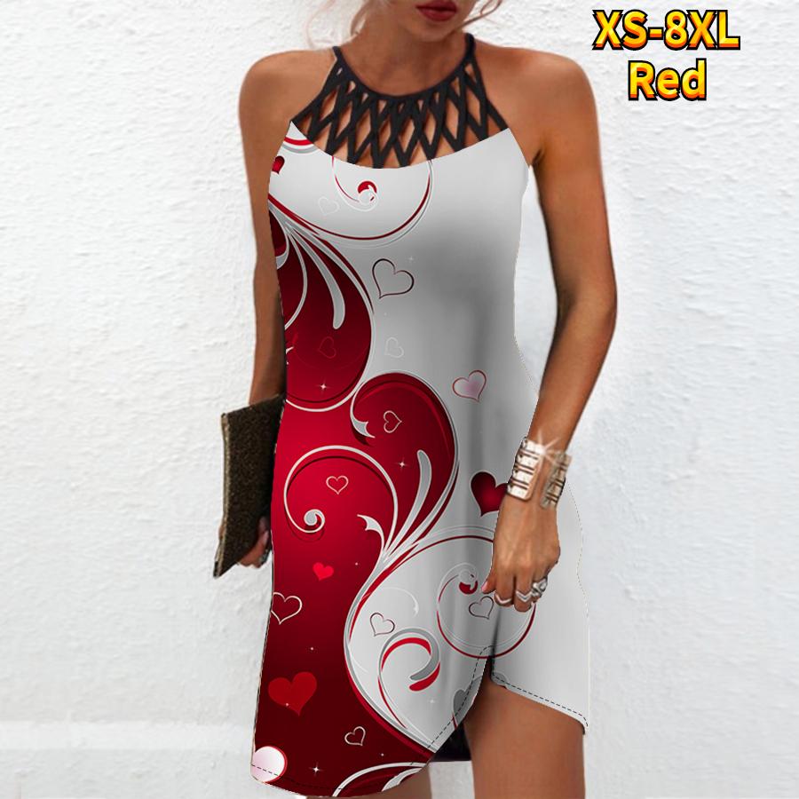 Летнее модное сексуальное платье без рукавов