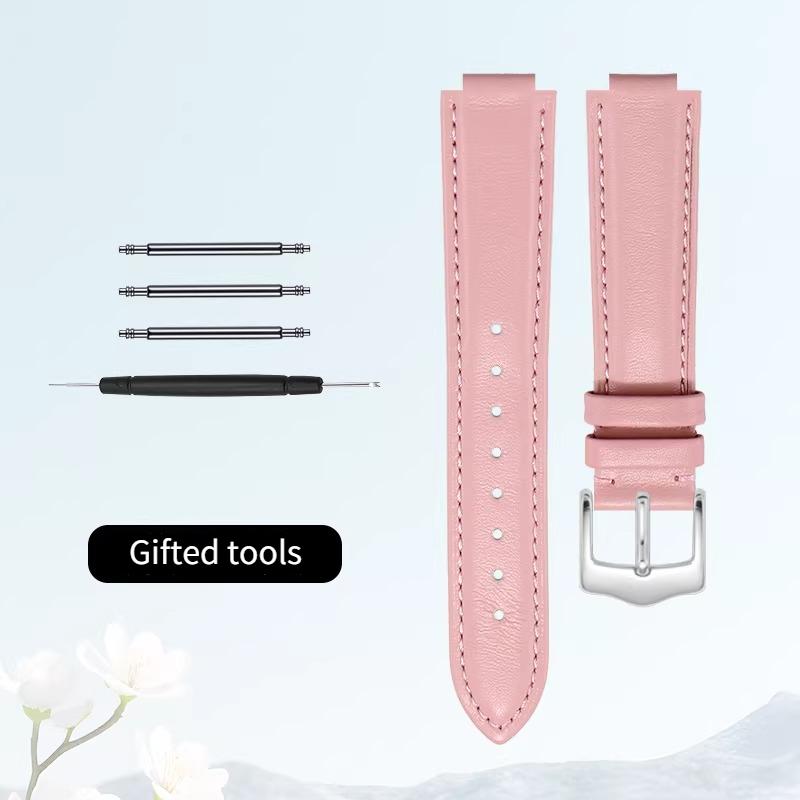 Curved mouth layer cowhide watch strap women for Original CARTIER BALLON BLEU DE CARTIER W69016Z4 WJBB0033 HIPINE men watchband