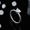 Moda triunghi din argint 925 tăiat 5*8MM VVS1 D Moissanite Real Moissanite Diamond 18K aur alb inel bijuterii logodna