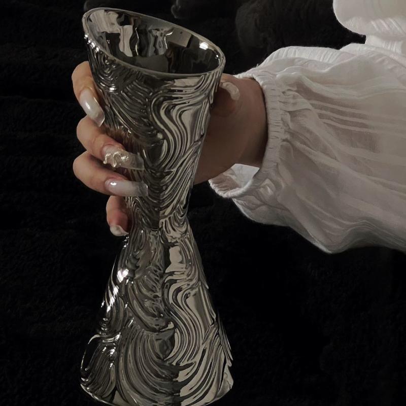 Vază Modernă de Flori Vază Decorativă Minimalistă Piesa Centrală pentru Masă Vază Ceramică pentru Masă de Dining Birou Petrecere Raft Decor Acasă