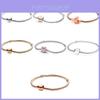 Pulseira Pandora Fecho Coroa Formato Coração em Ouro Rosa Elegante e Durável Presente