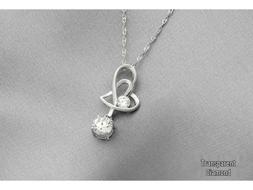 Women's Interlocking Hearts Pendant: Japanese & Korean Fashion Silver Chain