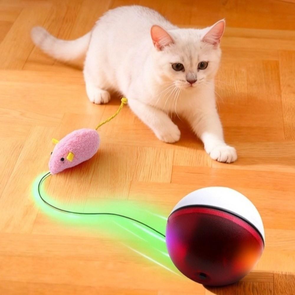 Silent Electric Cat Toy Ball Motion Sensor Cat Teaser Ball Smart Pet Toy Relieve Boredom