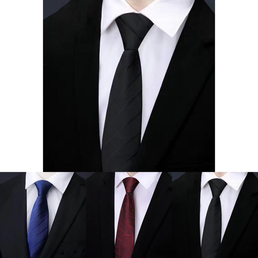 Men Stripes Pattern Tie Made Of Polyester With Stripe Design For Wedding Attire