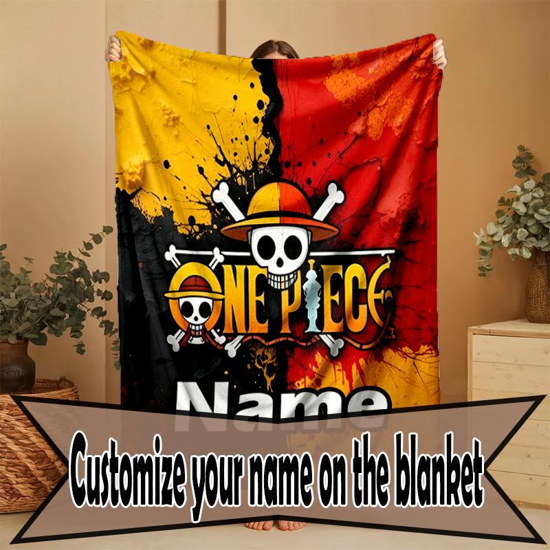 Custom Name Personalized One Piece Print Blanket, Home Decor, Bedroom, Sofa, Camping, Couch, Gifts for Birthday Christmas