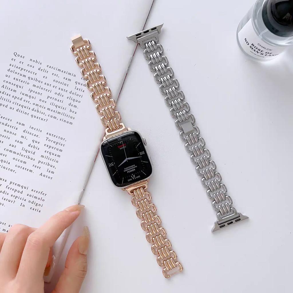 Luxury Chain Strap for Apple Watch Band Series 10 9 8 7 6 5 4 3 2 se Metal Bracelet IWatch Ultra 49mm 46mm 42mm 44mm 40mm 38mm