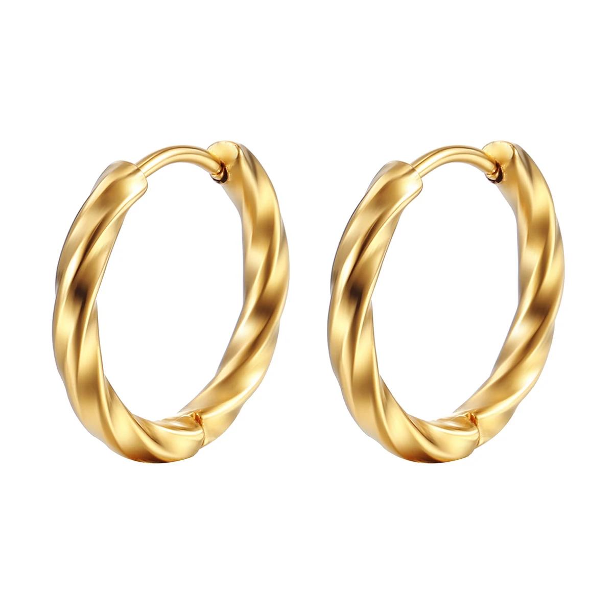 

1Pair Stainless Steel Hoop Earrings Women Gold Small Earrings Girl Jewelry Pendientes Mujer Aretes Cartilage Piercing