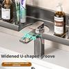 Suction Cup Mirror Front Bathroom Shelf No Drill Wall Mounted Organizer For Faucet Washbasin Vanity Waterproof Toilet Storage