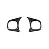 Real Hard Carbon Fiber Steering Wheel Button Panel Cover For Fiat 500 -