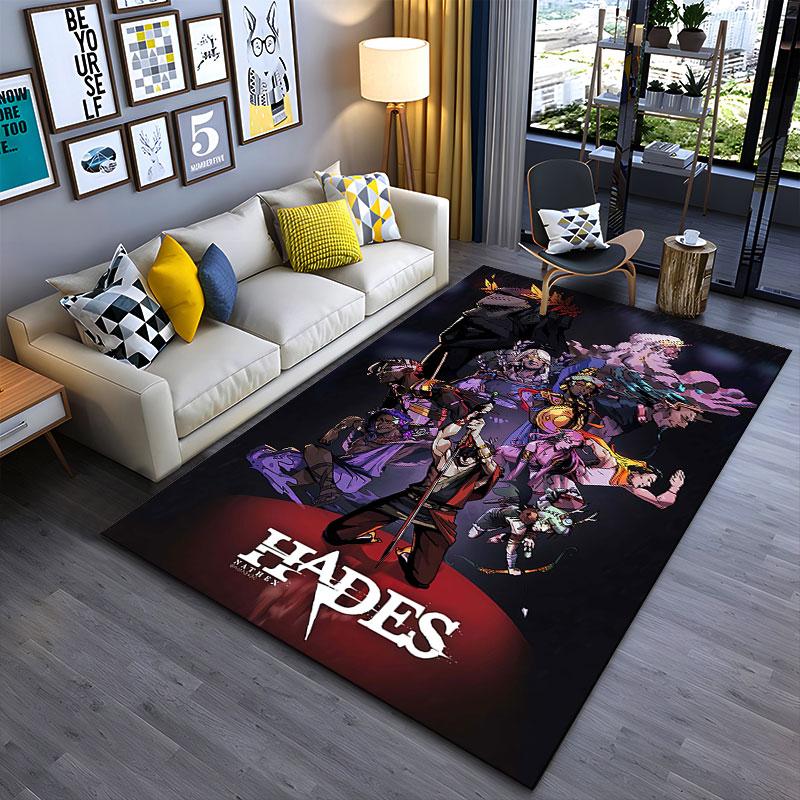 Hades Game Character Collage suitable as a non-slip mat for the living room or bedroom sofa