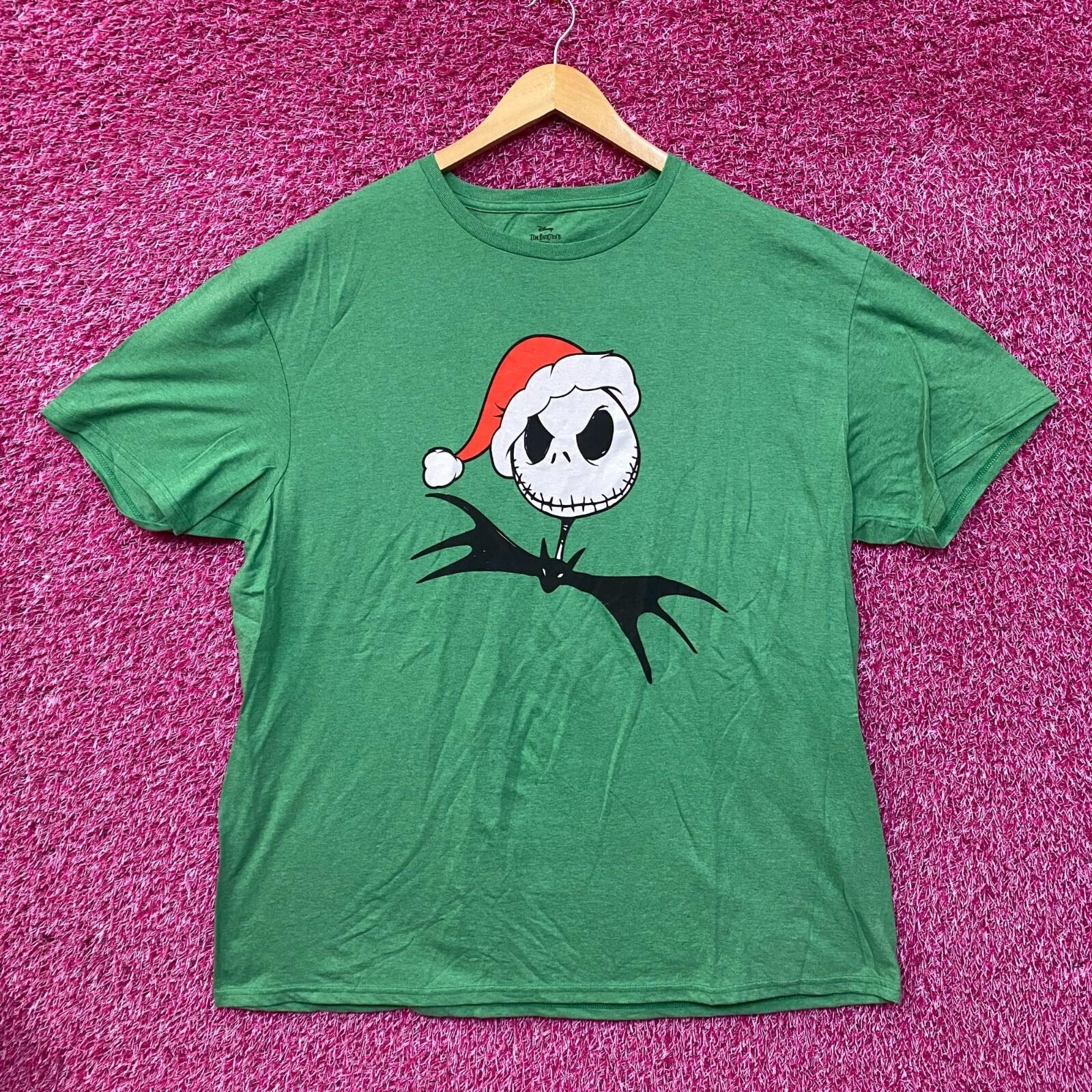 The Nightmare Before Christmas Jack Skellington Santa Hat T-Shirt 2XL S