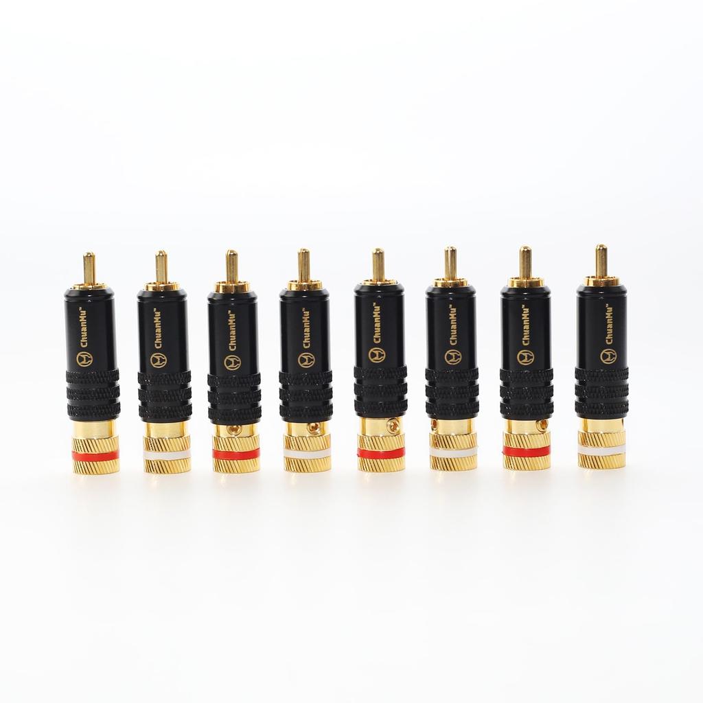 HIFI Audio RCA Accessories Taiwan Plated DIY Signal Wire Plug Lotus Blossom Plum Blossom Connector [P129]