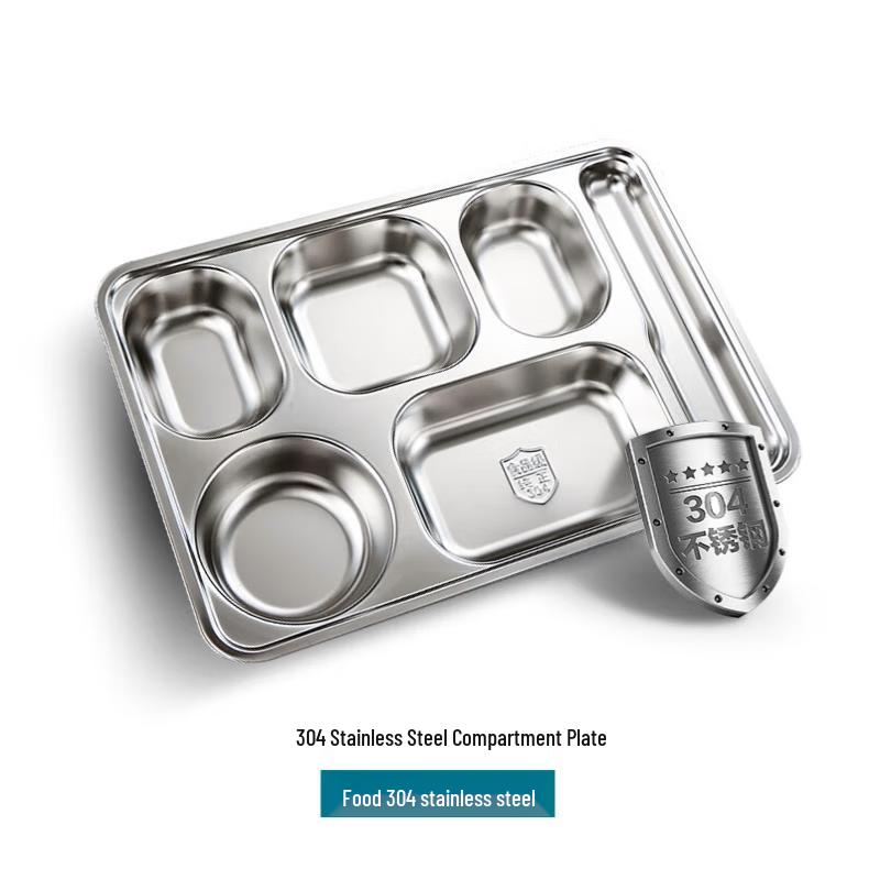 304 Stainless Steel Divided Lunch Tray