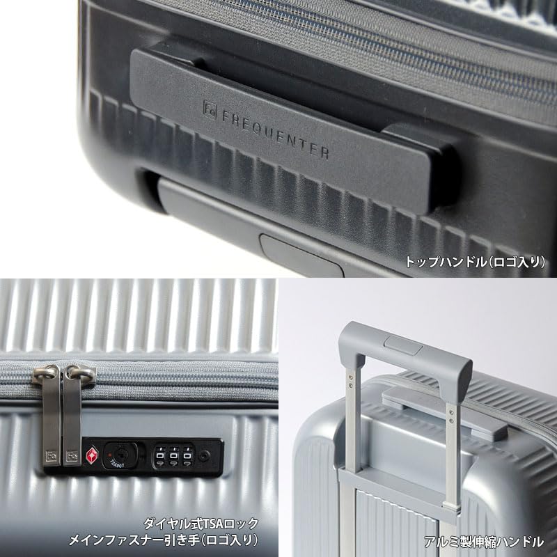 AURA 48cm 33L Suitcase Carry Case Quiet Tires Quiet Ultra Light Carry S LCC Size Stylish Cute Carry Bag TSA Lock Travel Bag Lightweight [Frequenter]