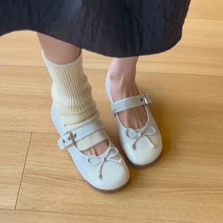 Pantofi Mary Jane cu nasturi și nasturi, model francez, cu nasturi, talpă plată, pentru copii, 2025, pantofi roșii noi, cu un singur picior